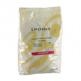 Aromásított Couveture - Eper Callets, Callebaut,  2,5 kg