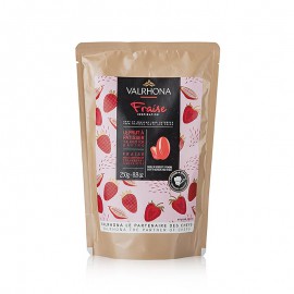Valrhona Inspiration Strawberry, Eper különlegesség kakaóvajjal, Callets 250 g