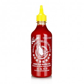Chili szósz - Sriracha, erős, gyömbérrel, Squeeze üveg, Flying Goose, 455 ml