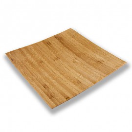 Újrafelhasználható bambusz tányér, barna, négyzet alakú, 20x20.cm., mosogatógépben mosható, 1 db