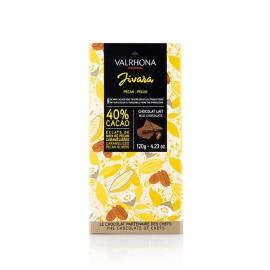 Valrhona Jivara - Tejcsokoládé, karamellizált pekándió, 40% kakaó, 120 g