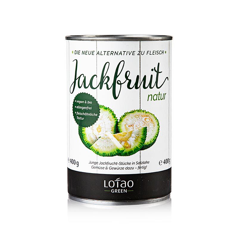 Jackfruit, natur, vegán, Lotao, BIO 400 g